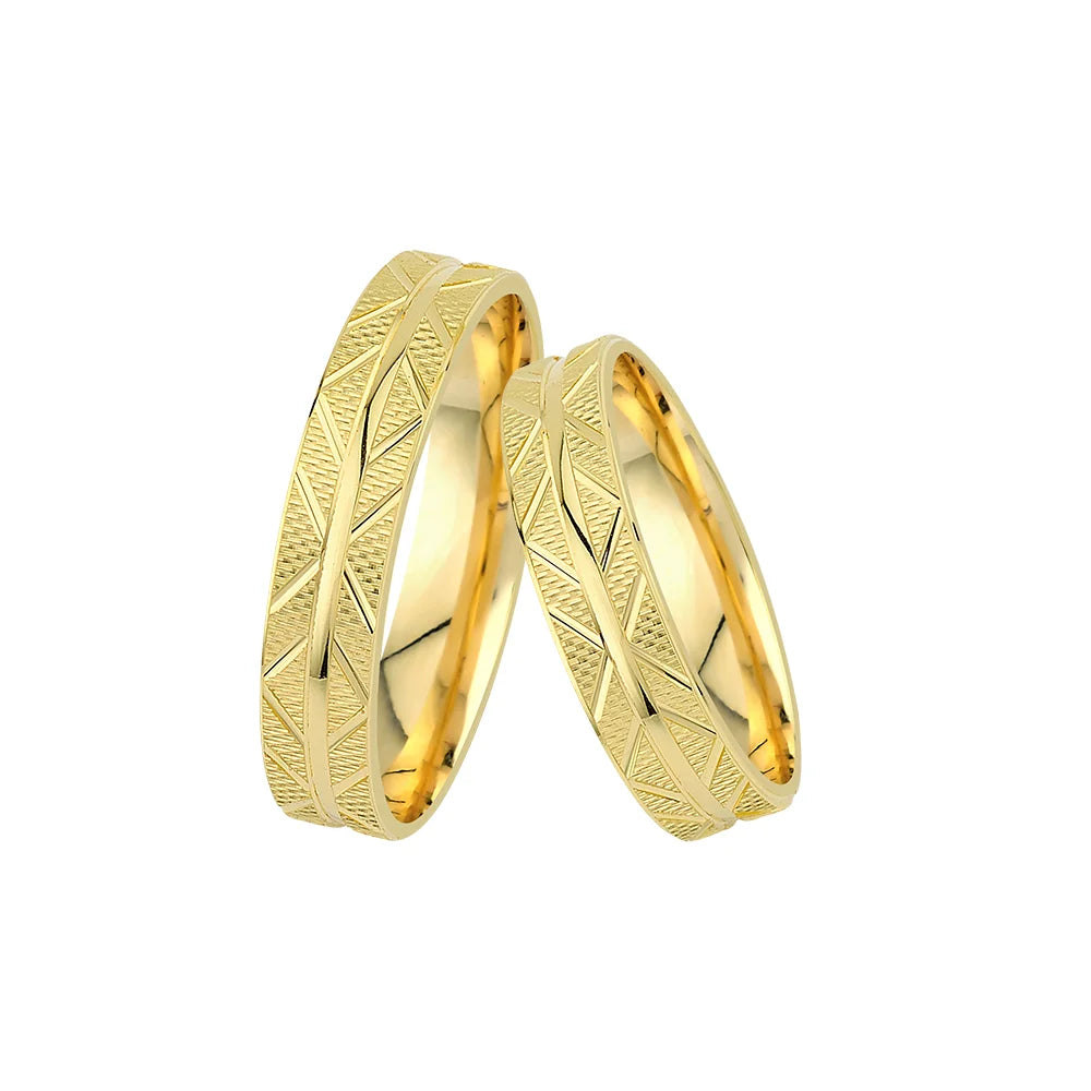 Oberturm Trauringe Classics in Gelbgold F502