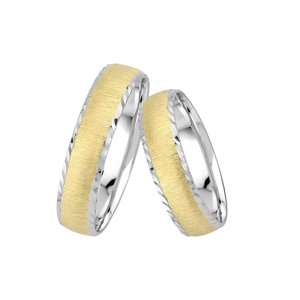 Oberturm Trauringe Classics in Gelbgold/Weissgold F505