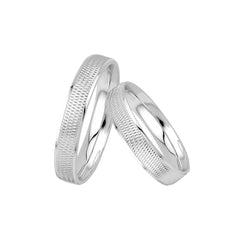 Oberturm Trauringe Classics in Weissgold F507