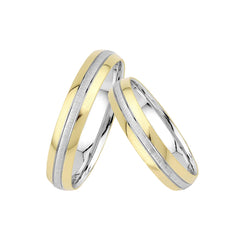 Oberturm Trauringe Classics in Gelbgold/Weissgold F510