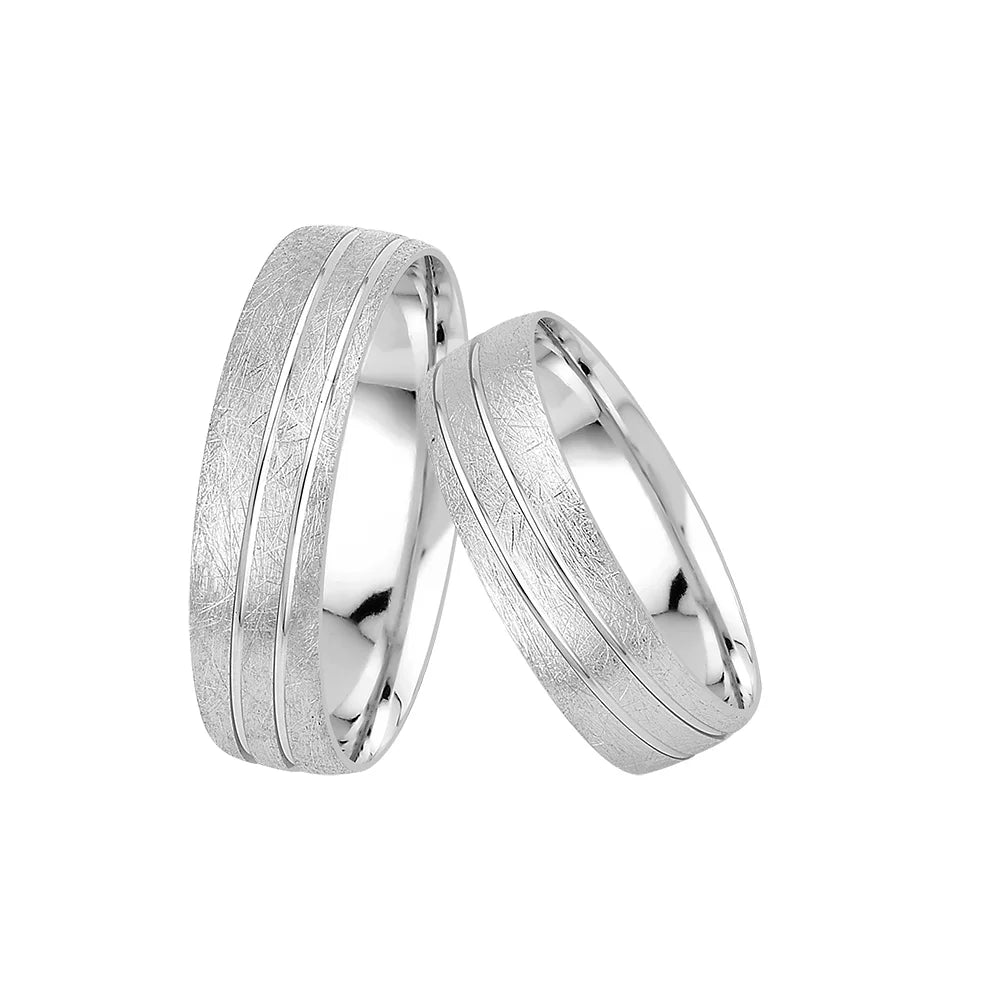 Oberturm Trauringe Classics in Weissgold F516 - Online Kaufen