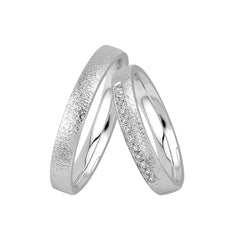 Oberturm Trauringe Classics in Weissgold mit Dimanten F626