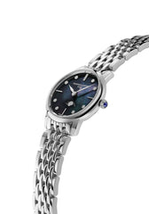 Frederique Constant Quarz Uhren Silber Gehäuse Silber Armband Perlmutt Zifferblatt 8 Diamanten Limited Edition Oberturm Uhren in Aarau