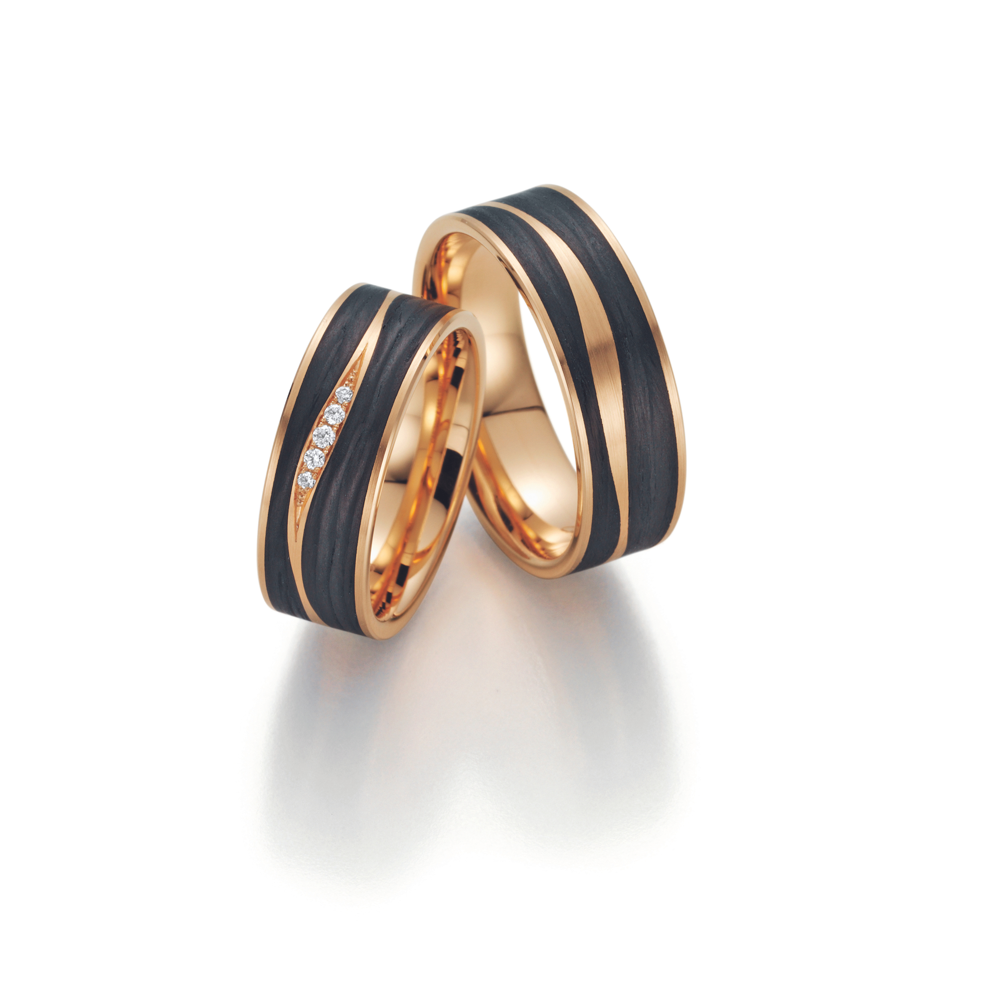 Fischer Trauringe Gold Carbon® Lifestyle Diamanten