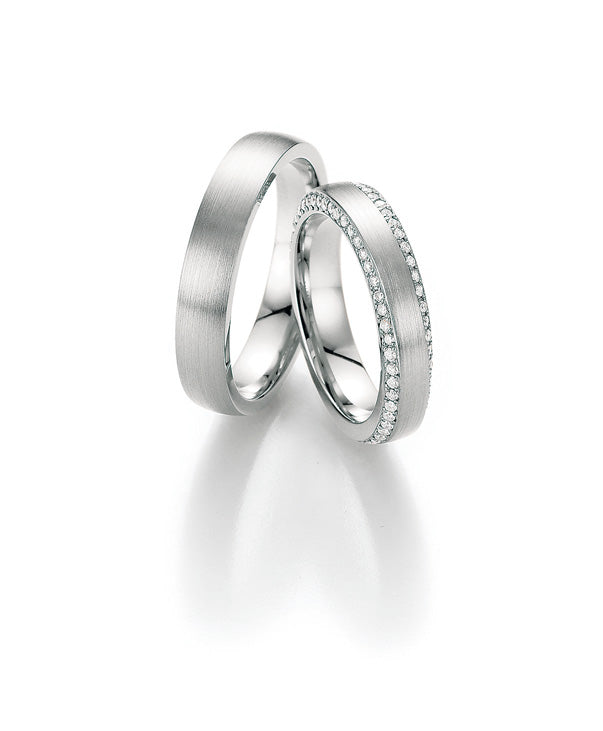 Fischer Trauringe Classics Glück Palladium - Ringbreite 4,5 mm