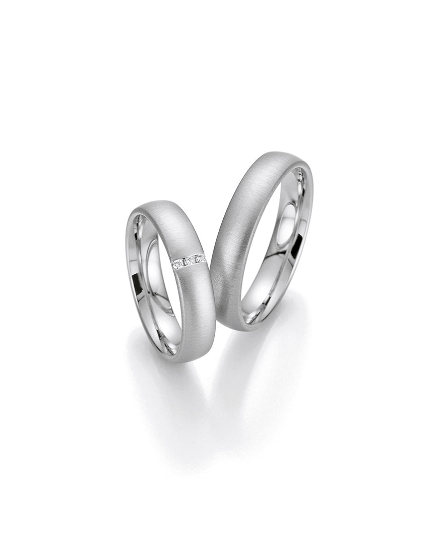 Fischer Trauringe Classics Herzenswärme Weissgold