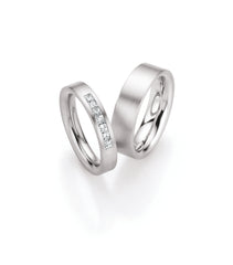 Fischer Trauringe Weissgold Classics Vertrautheit