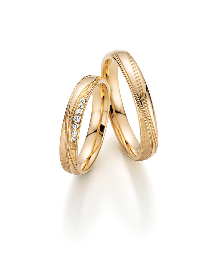 Fischer Trauringe Gold Design Poesie - Ringbreite 4 mm