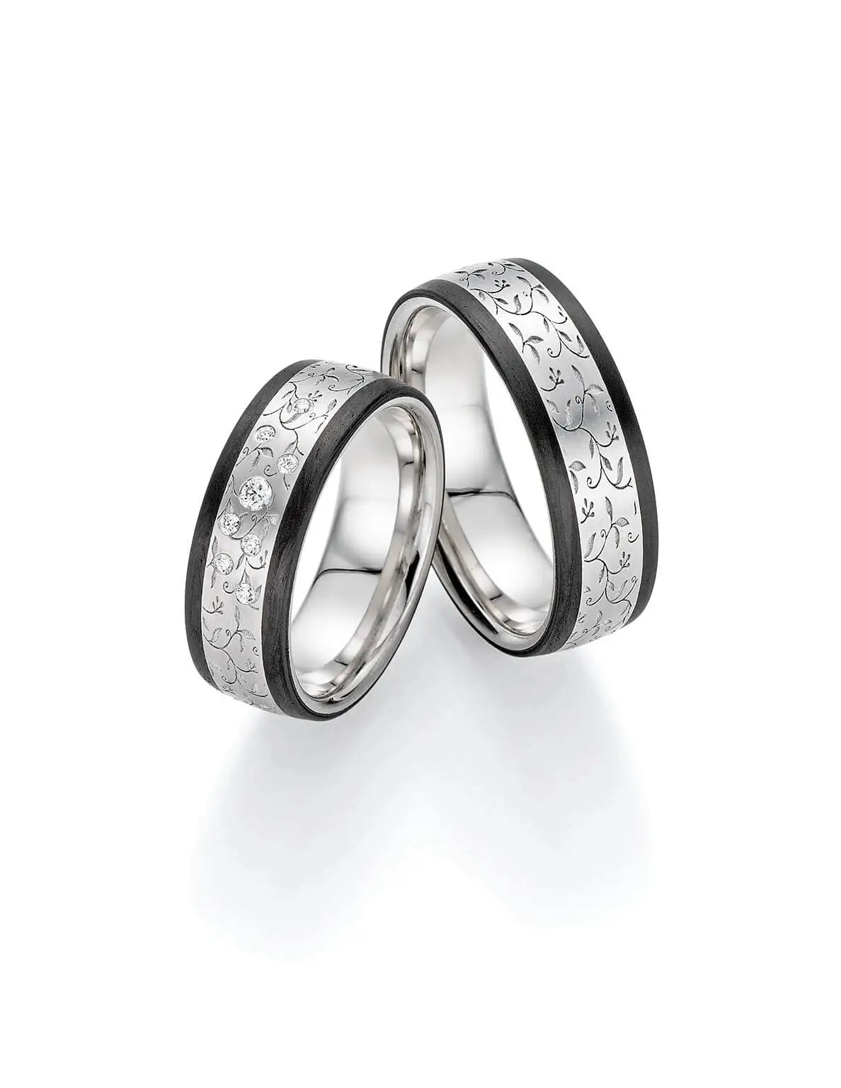 Fischer Trauringe Carbon® Passion 950 Palladium