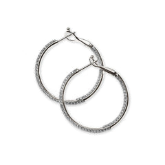 OBR2027 - Créoles en or blanc 750 avec 334 diamants