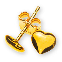 OGO1018 - Boucles d'oreilles puces cœur or jaune 750