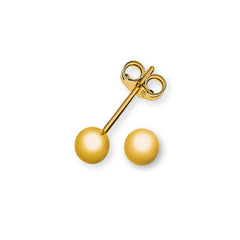OGO1142 - Clous d'oreilles boules or jaune 750 4 mm