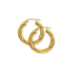 OGO1168 - Boucles d'oreilles créoles en or jaune 750 diamètre : 24 mm