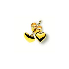 OGO8018 - Boucles d'oreilles puces cœur or jaune 375