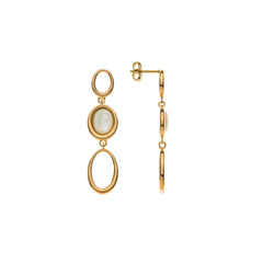 L'élégance de la nacre – boucles d'oreilles en or jaune 750 avec nacre