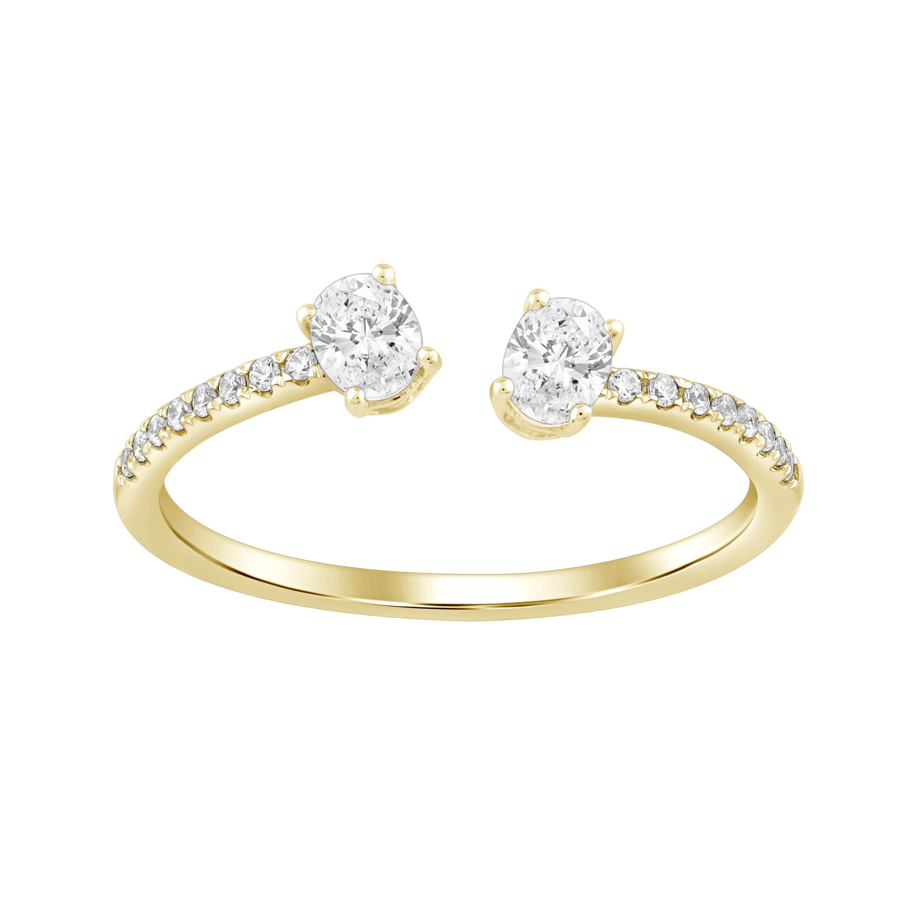 SFC02 Solitär Fancy Diamant 0,42 Karat GSI Gelbgold