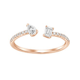 SFC03 Solitär / Verlobungsring Fancy Diamant 0,40 Karat GSI Roségold