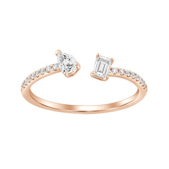 SFC03 Solitär / Verlobungsring Fancy Diamant 0,40 Karat GSI Roségold