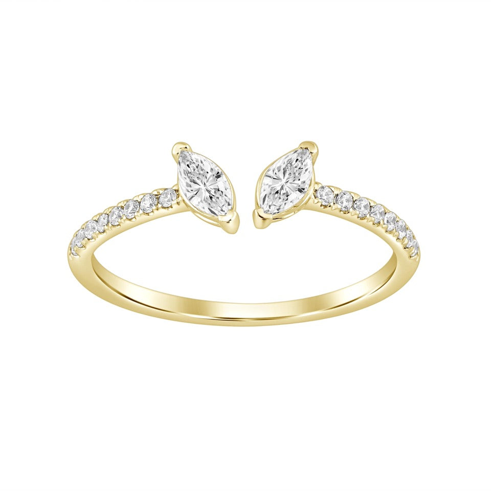 SFC06 Solitär / Verlobungsring Fancy Diamant 0,42 Karat GSI