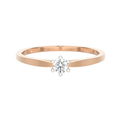 SUGH08 Solitär / Verlobungsring Tendance Diamant 0,10 Karat GSI Rosegold