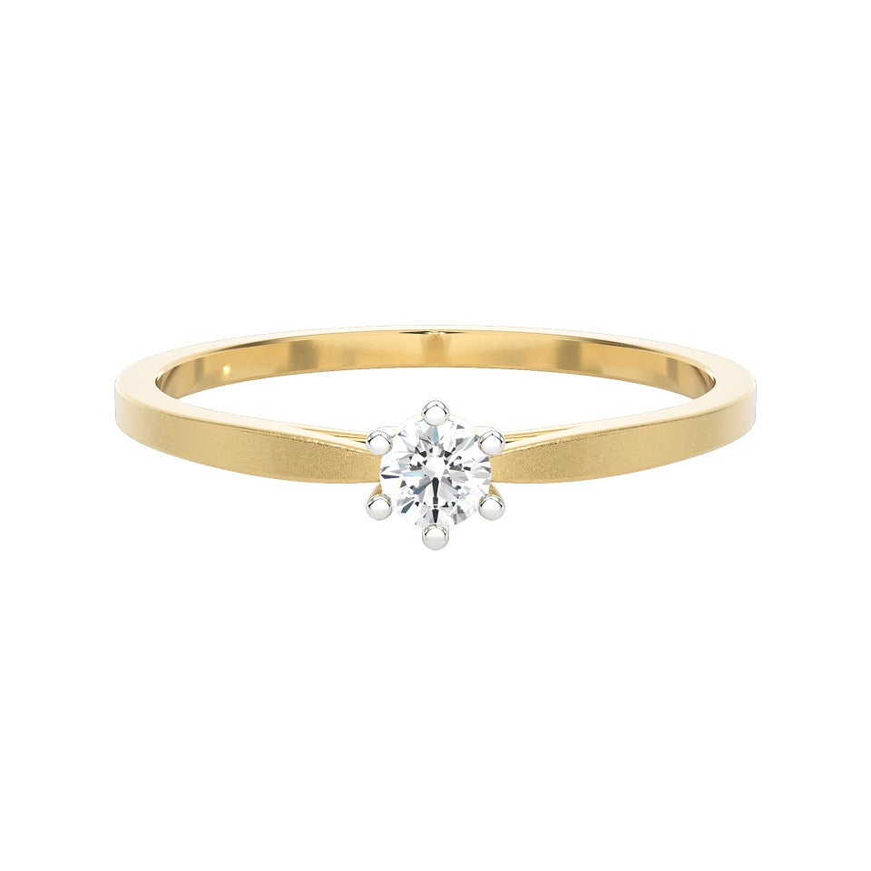 SUGH08 Solitär / Verlobungsring Tendance Diamant 0,10 Karat GSI Gelbgold