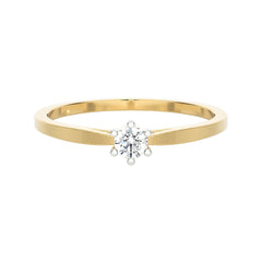 SUGH08 Solitär / Verlobungsring Tendance Diamant 0,10 Karat GSI Gelbgold