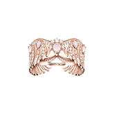 Thomas Sabo Ring Phönix-Flügel mit rosa Steinen roségold