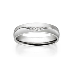 Viventy Silber Trauringe 698118 mit 5 Brillant zus. 0,0350ct.