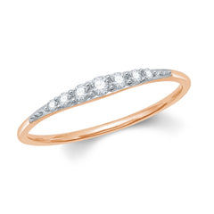 WBVK08 Solitär / Verlobungsring Alliance Diamant 0,10 Karat GHSI Rosegold