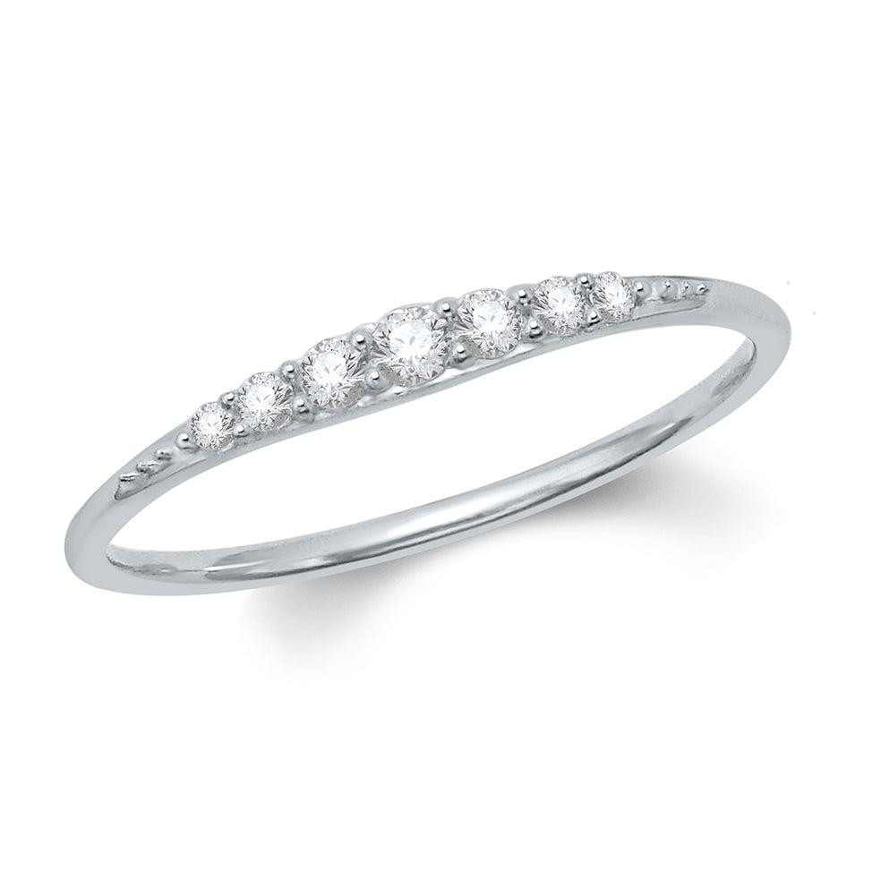 WBVK08 Solitär / Verlobungsring Alliance Diamant 0,10 Karat GHSI Weissgold