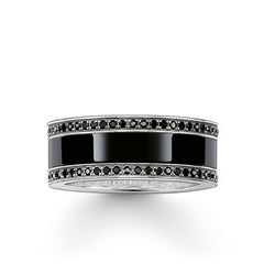 Thomas Sabo Ring Bandring schwarzes Keramik Pavé