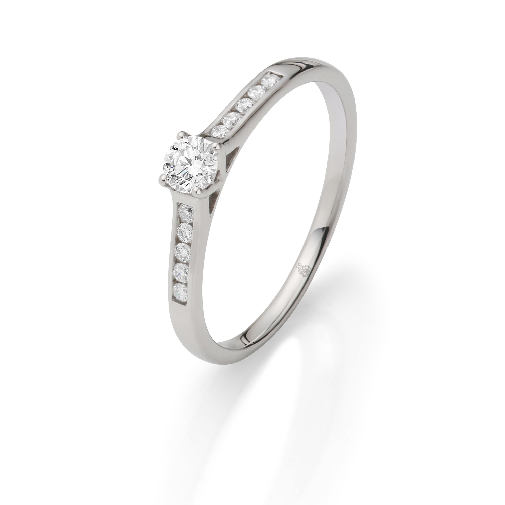 Rauschmayer Diamantringe Ja! Solitaire Box Pave Weissgold 51-00034