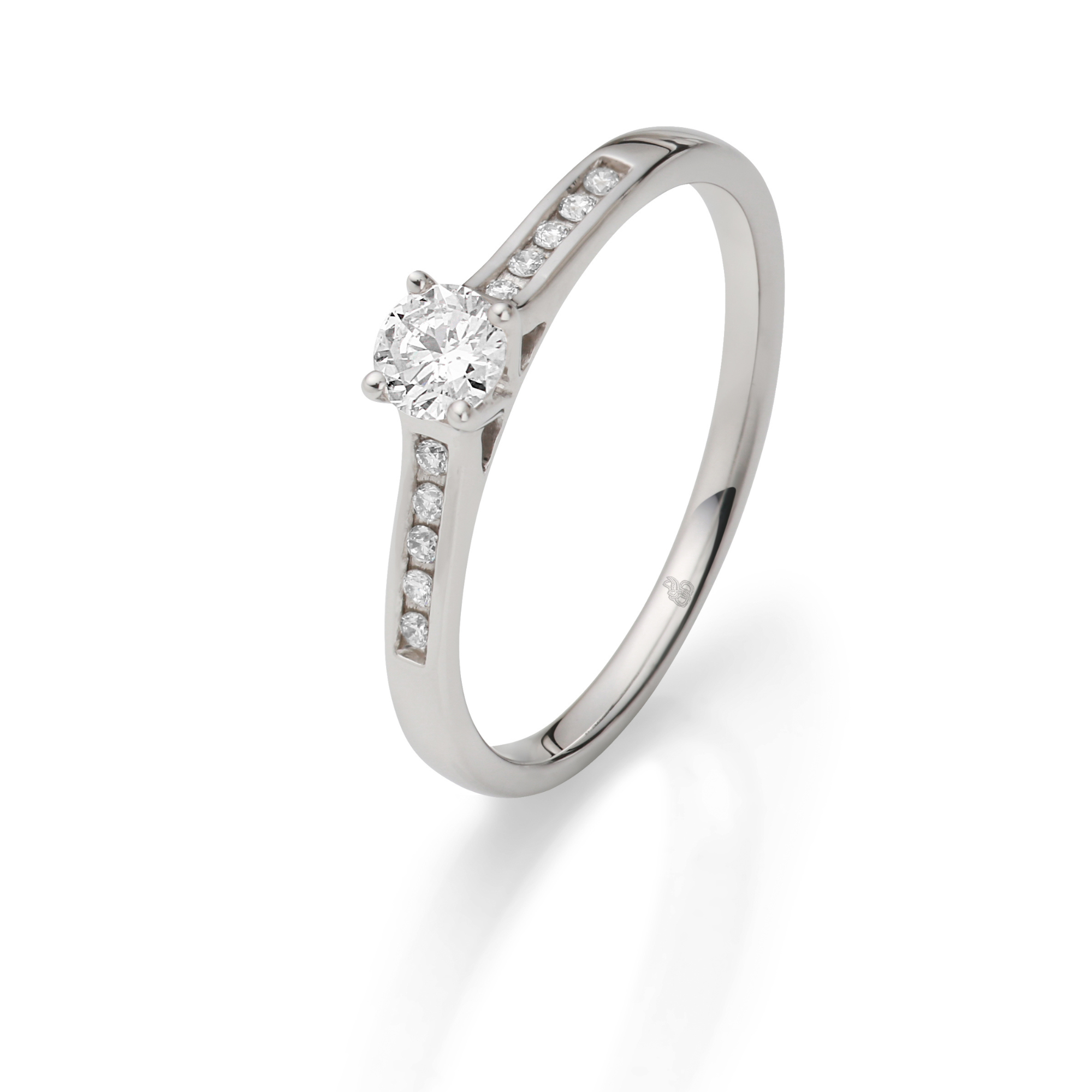 Rauschmayer Diamantringe Ja! Solitaire Box Pave Weissgold 51-00035