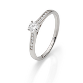 Rauschmayer Diamantringe Ja! Solitaire Box Pave Weissgold 51-00035