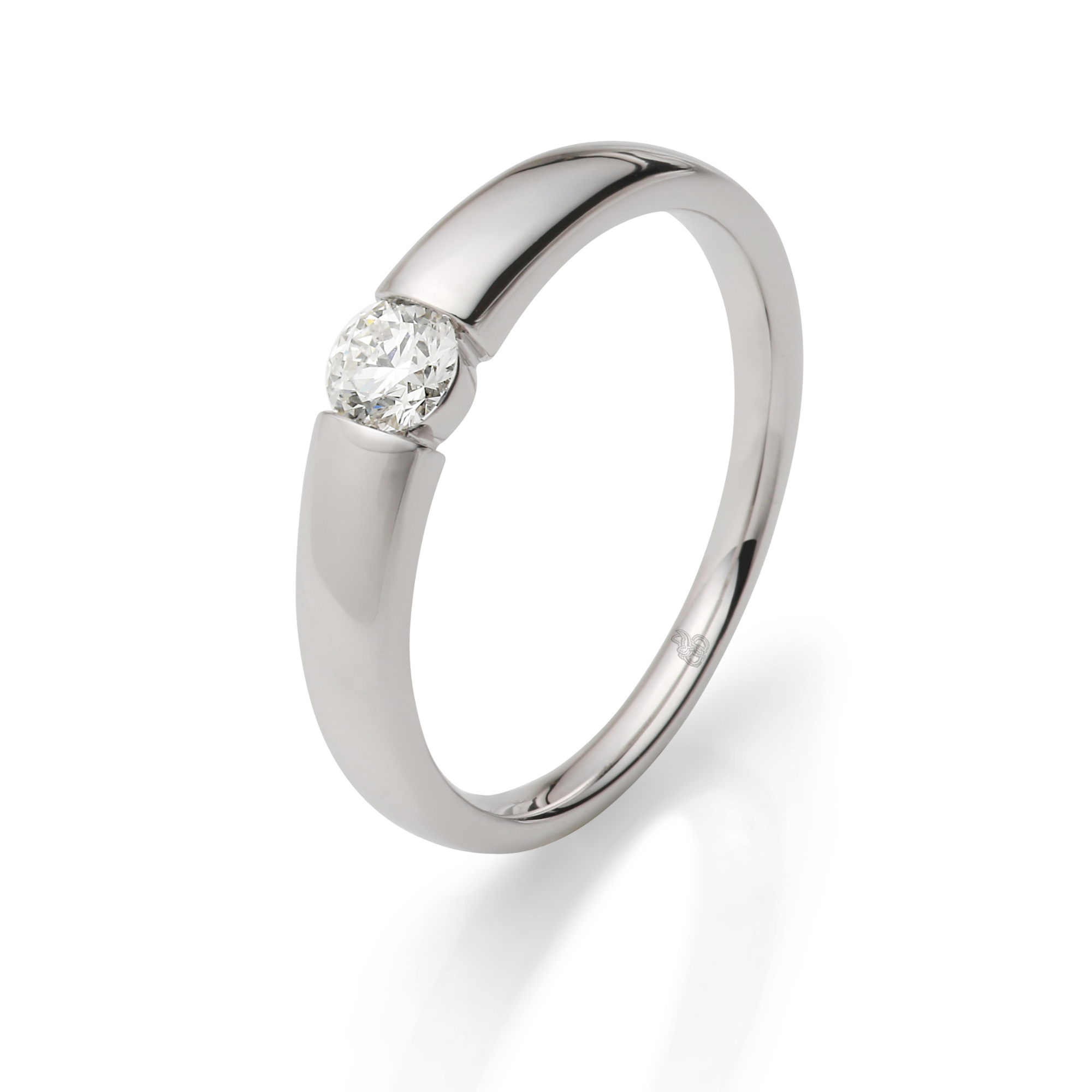 Rauschmayer Diamantringe Ja! Solitaire Box Spann Weissgold 51-00031