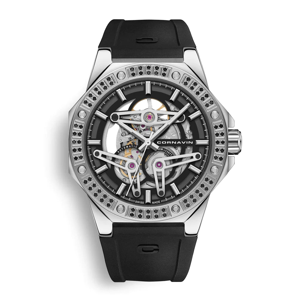 Cornavin Herrenuhr Downtown Skeleton Automatic Diamond Edition CO-SK.01.D.B