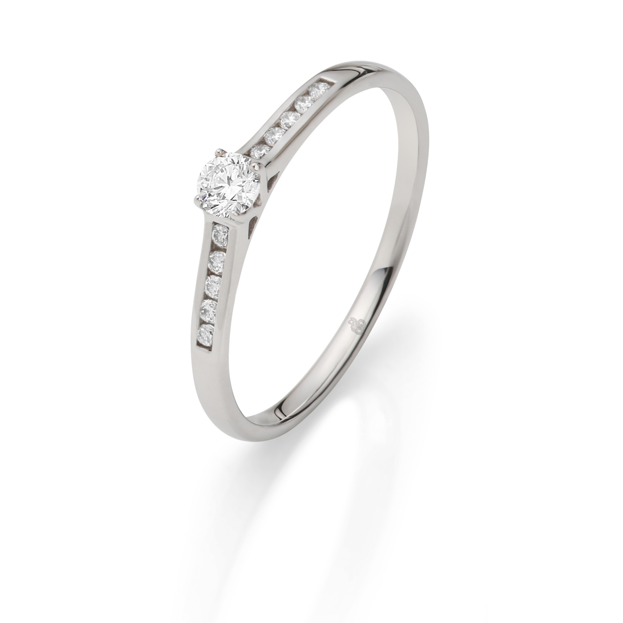 Rauschmayer Diamantringe Ja! Solitaire Box Pave Weissgold 51-00033