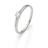 Rauschmayer Diamantringe Ja! Solitaire Box Pave Weissgold 51-00033