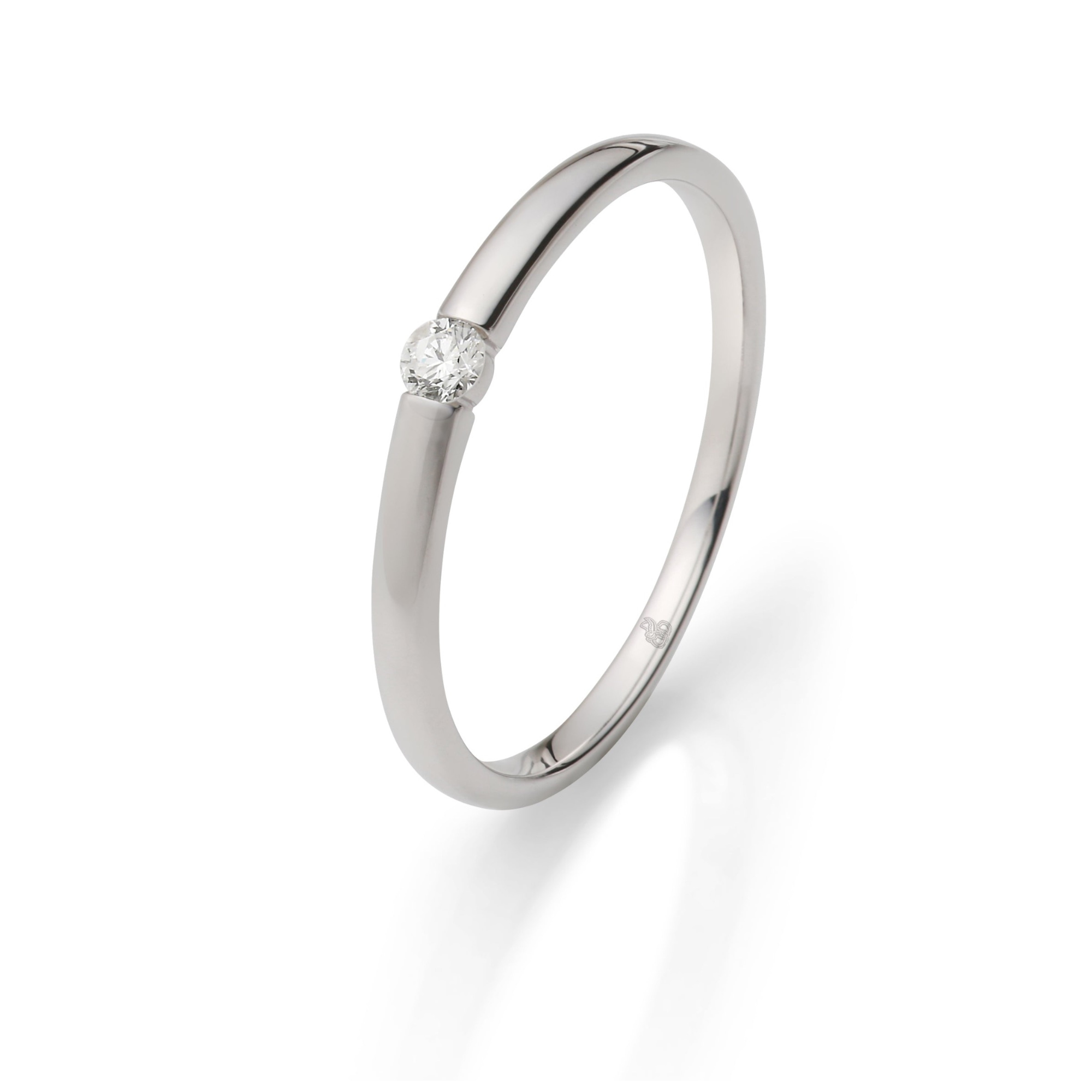 Rauschmayer Diamantringe Ja! Solitaire Box Spann Weissgold 51-00027