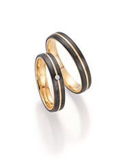 Fischer Trauringe Carbon® Love - Ringbreite 4 mm