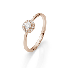 Rauschmayer Diamantringe Ja! Solitaire Box Halo Rosegold 51-00024