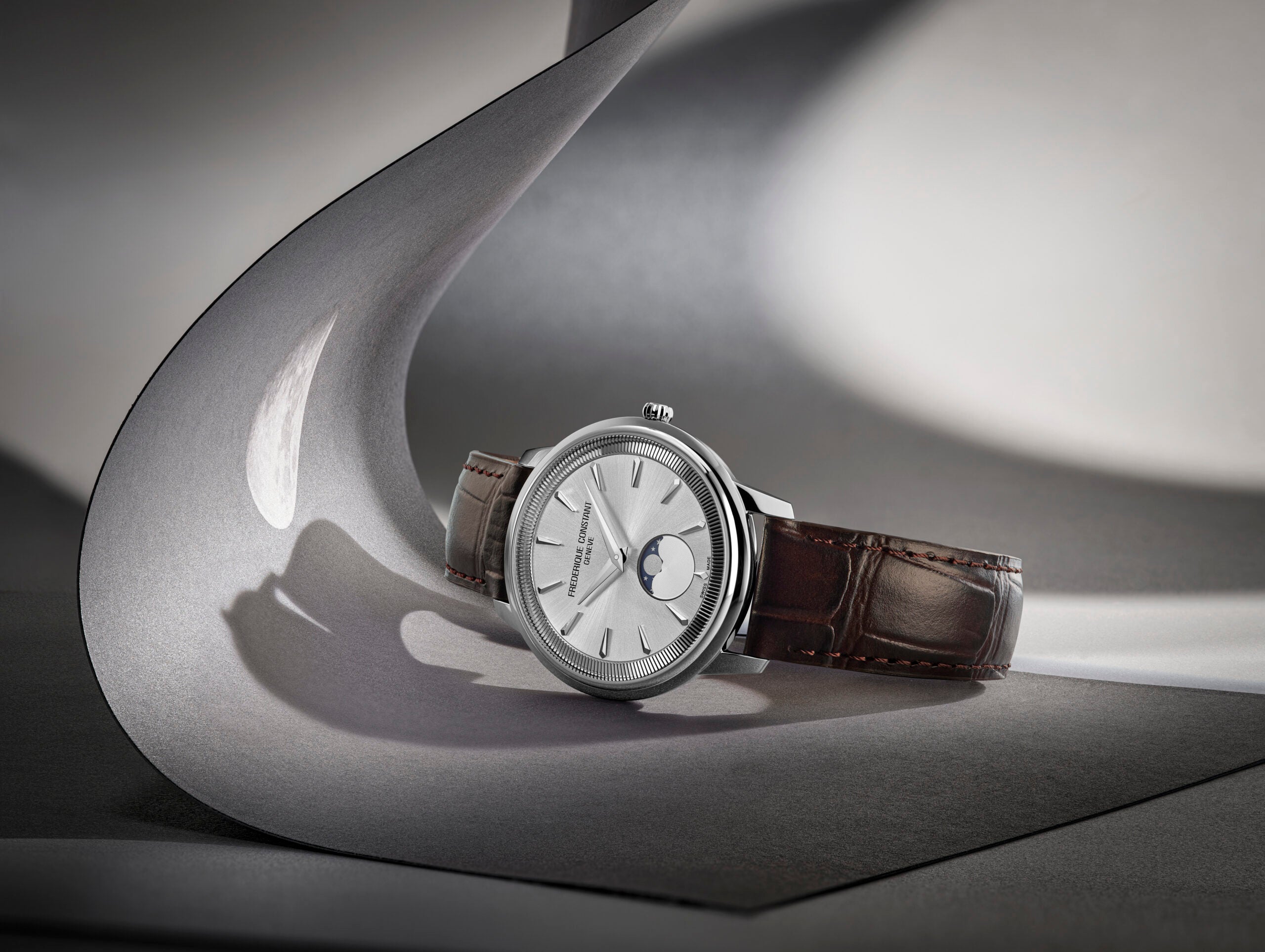 Frédérique Constant Classics Moneta Moonphase Silbrig FC-206S3S6