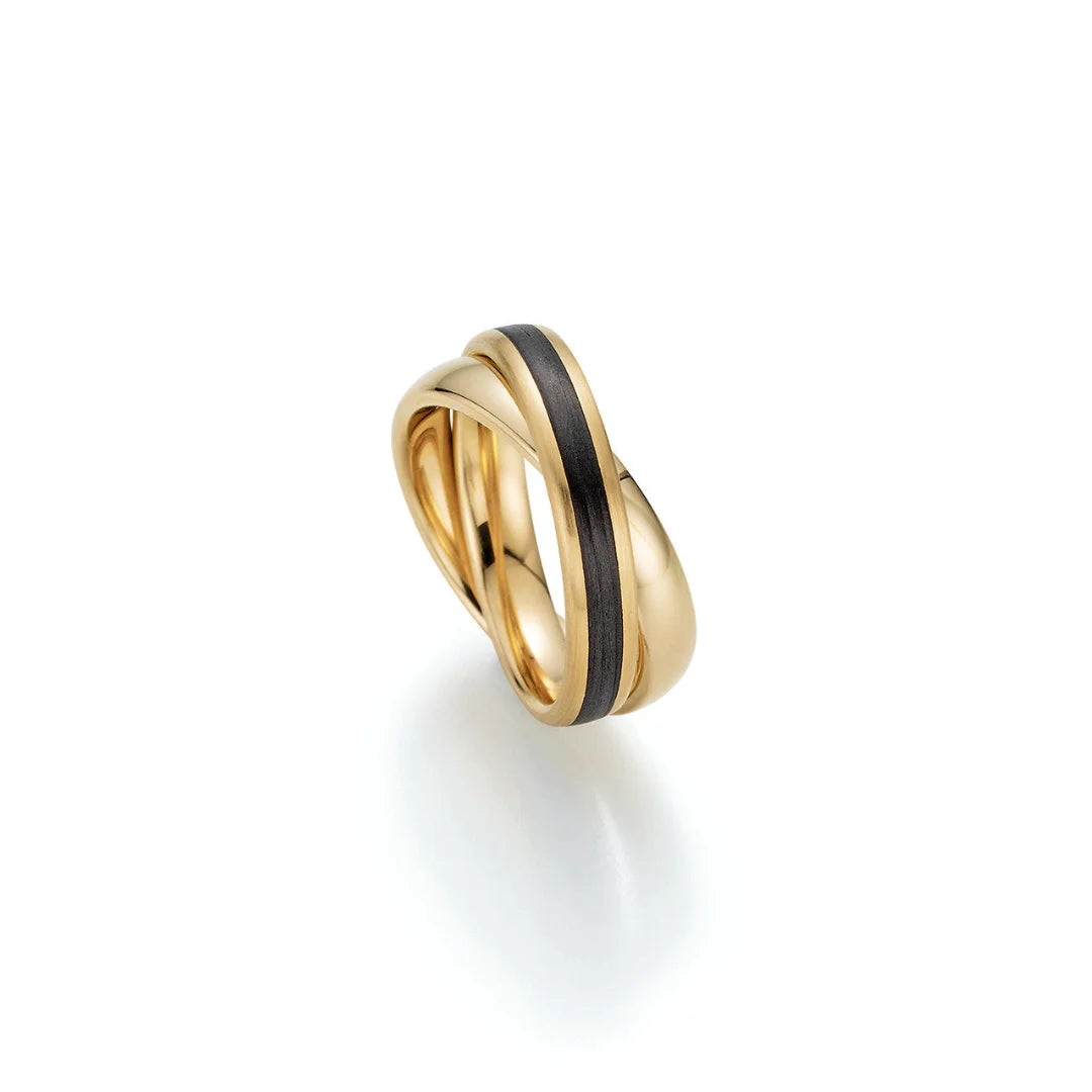 Fischer Trauringe Gold Carbon® Sophistication - Ringbreite: 4 mm