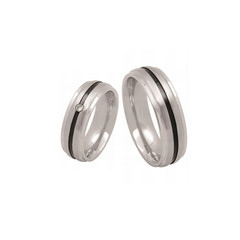 Hardwear Trauringe 50175 - 50176 mit Zirkonia
