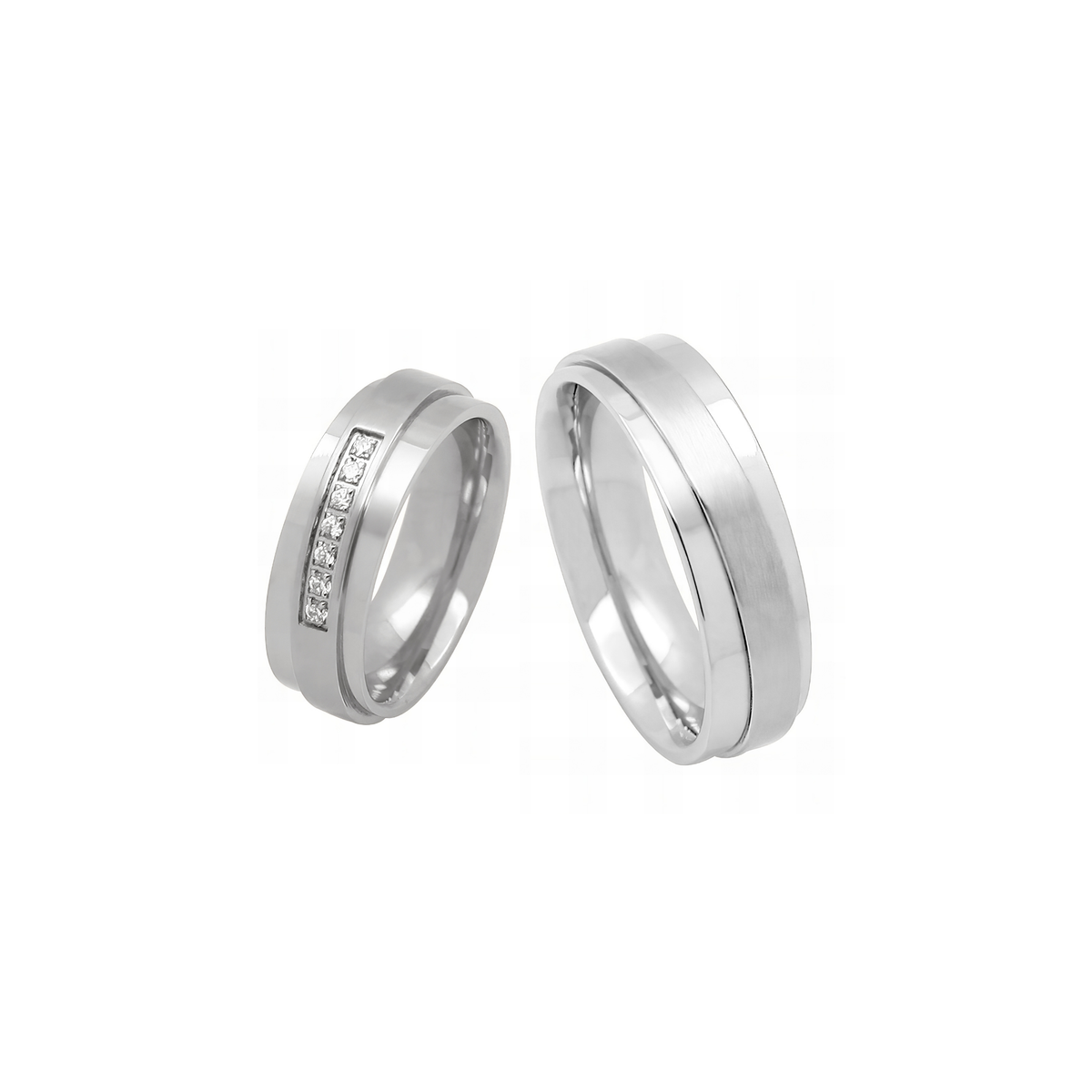 Hardwear Trauringe 90170 - 50170 mit Zirkonia