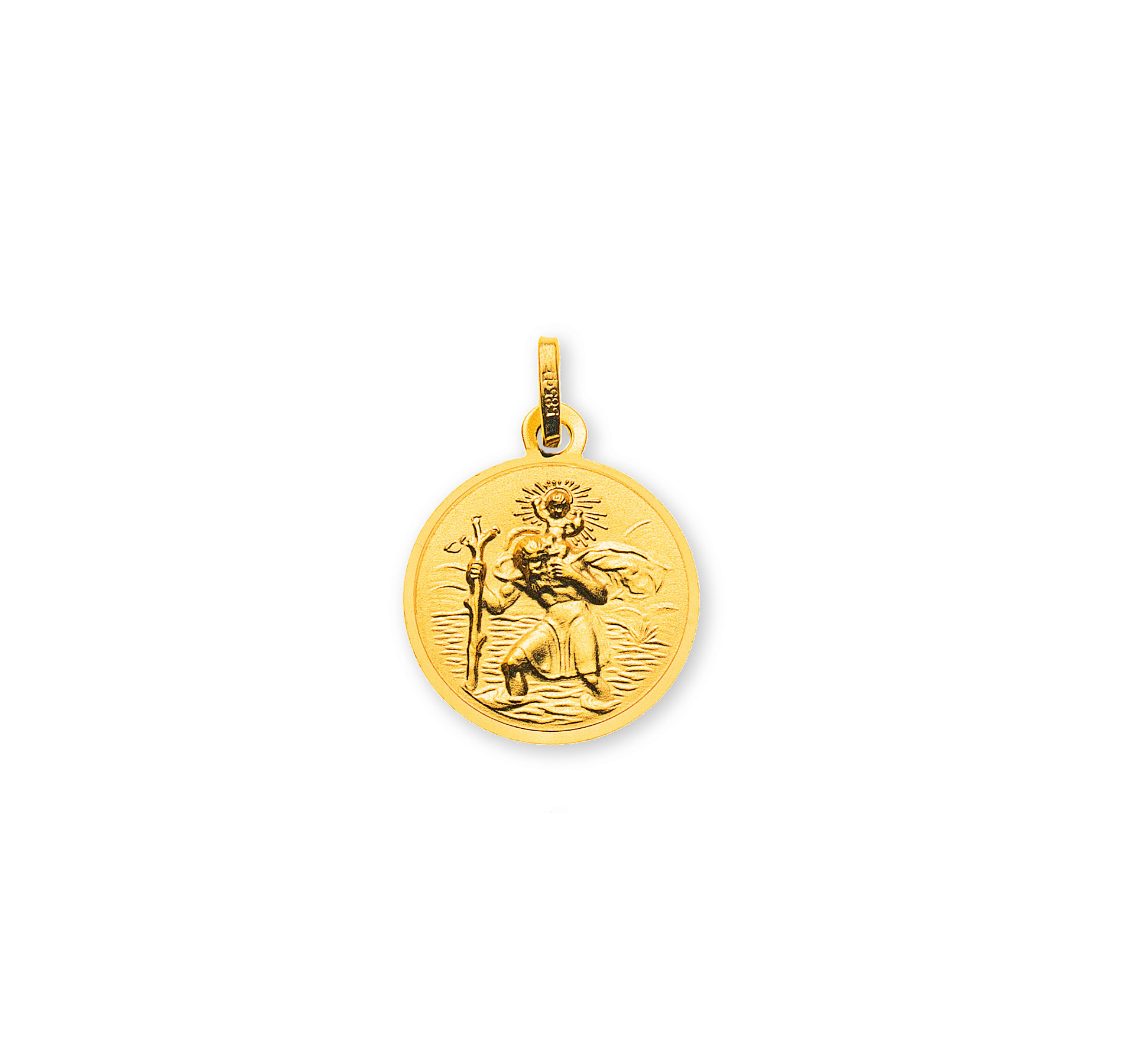 Anhänger Gelbgold 750 Medaille Christophorus