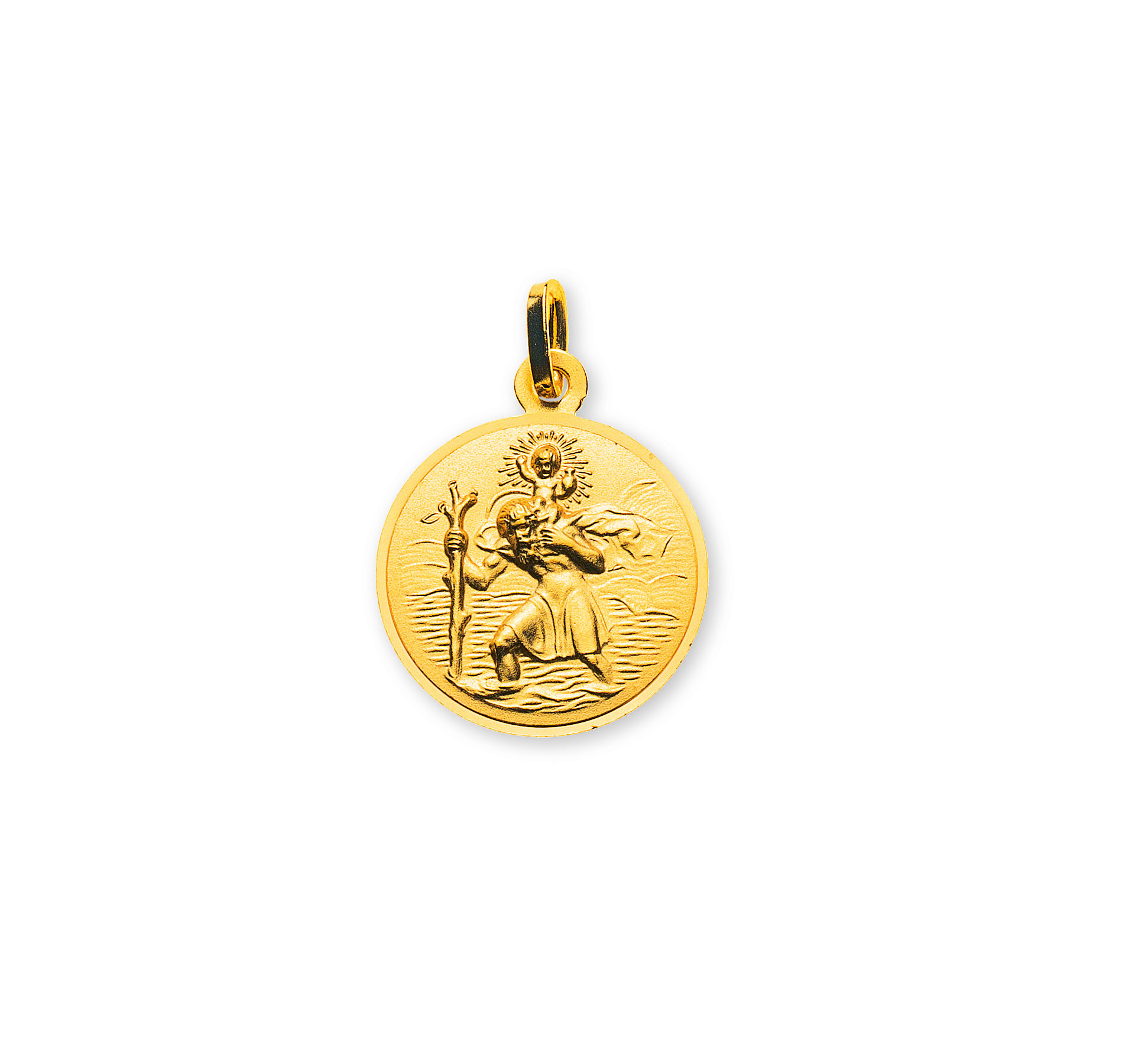Anhänger Gelbgold 750 Medaille Christophorus