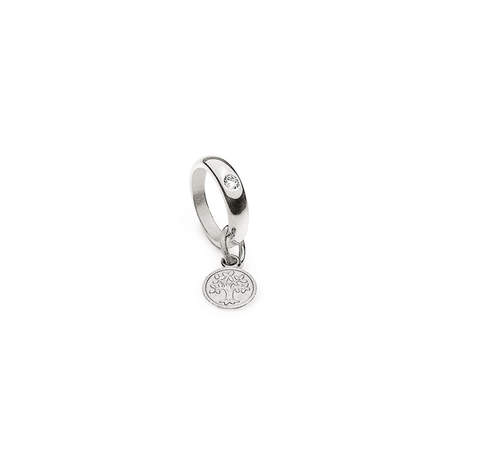 Taufring Diamantanhänger Weissgold 750 Lebensbaum