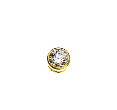 Solitär Anhänger Gelbgold 750 Zargen Fassung H SI 0.50 ct.