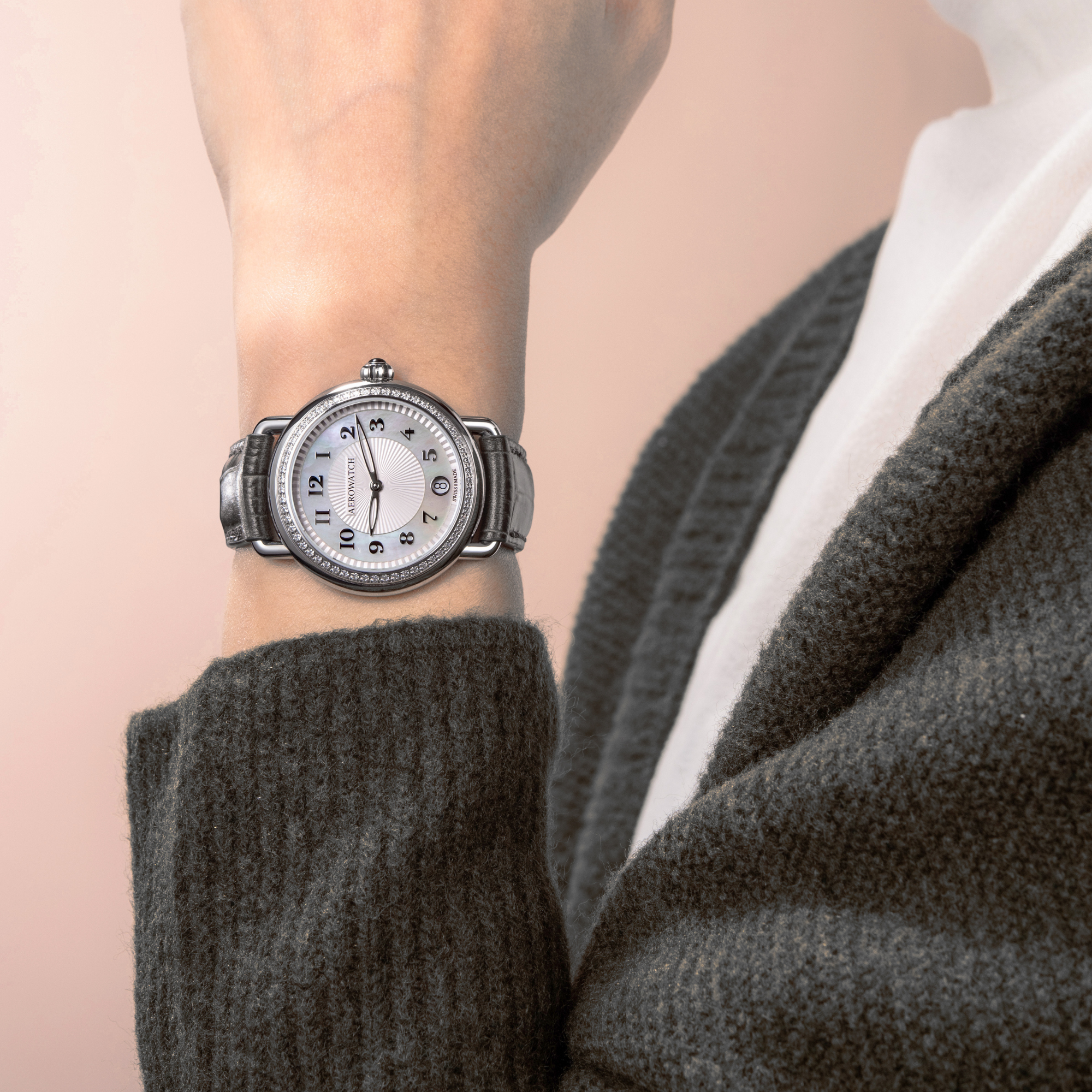 Aerowatch 1942 Lady Quarz Grau Armband Uhren in Aarau bei Oberturm